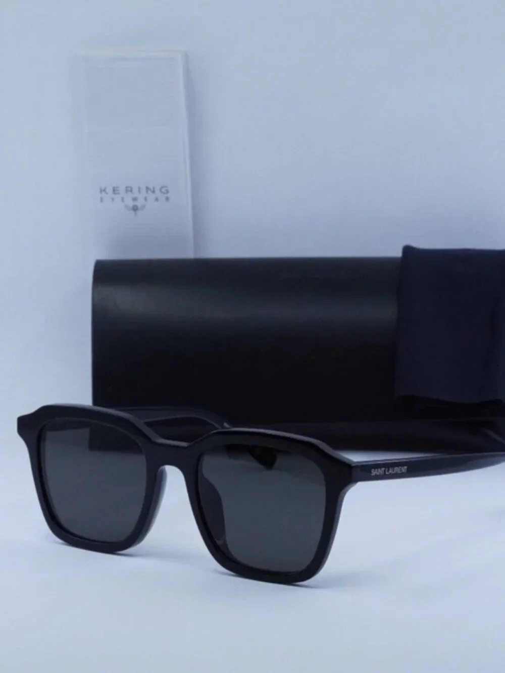 Saint Laurent SL457 001 Square Unisex Sunglasses - Black